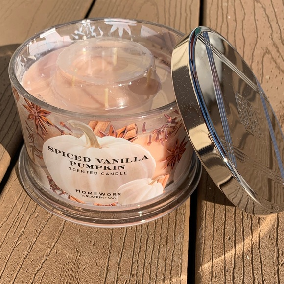 🆕SPICED VANILLA PUMPKIN HARRY SLATKIN HOMEWORX 4 WICK, 18oz CANDLE NWTS! - Picture 5 of 5